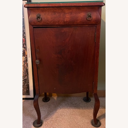 Used Vintage/Antique Finds Dark Brown Wood Side Table for sale on AptDeco
