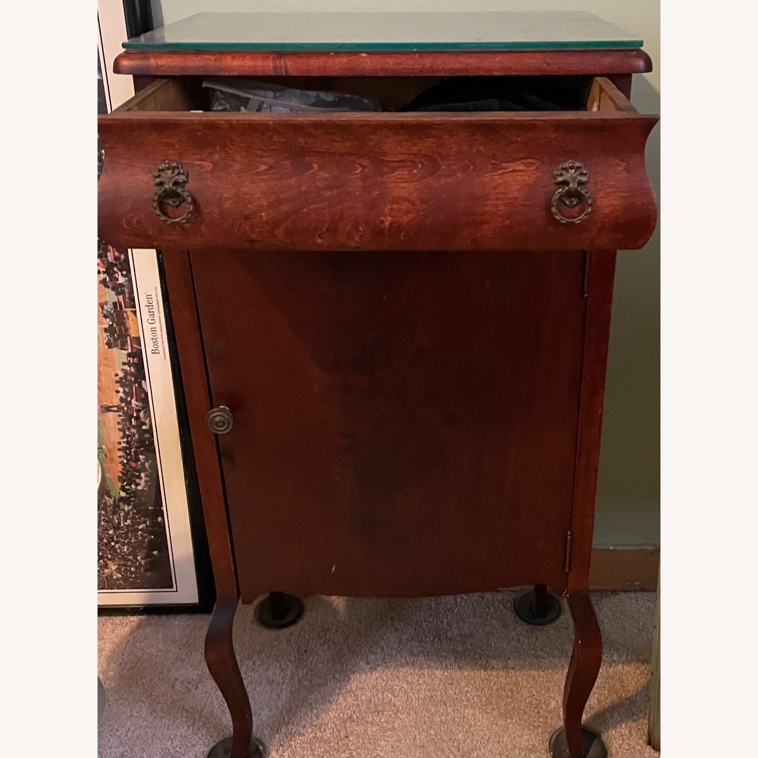 Vintage/Antique Finds Dark Brown Wood Side Table - image-4
