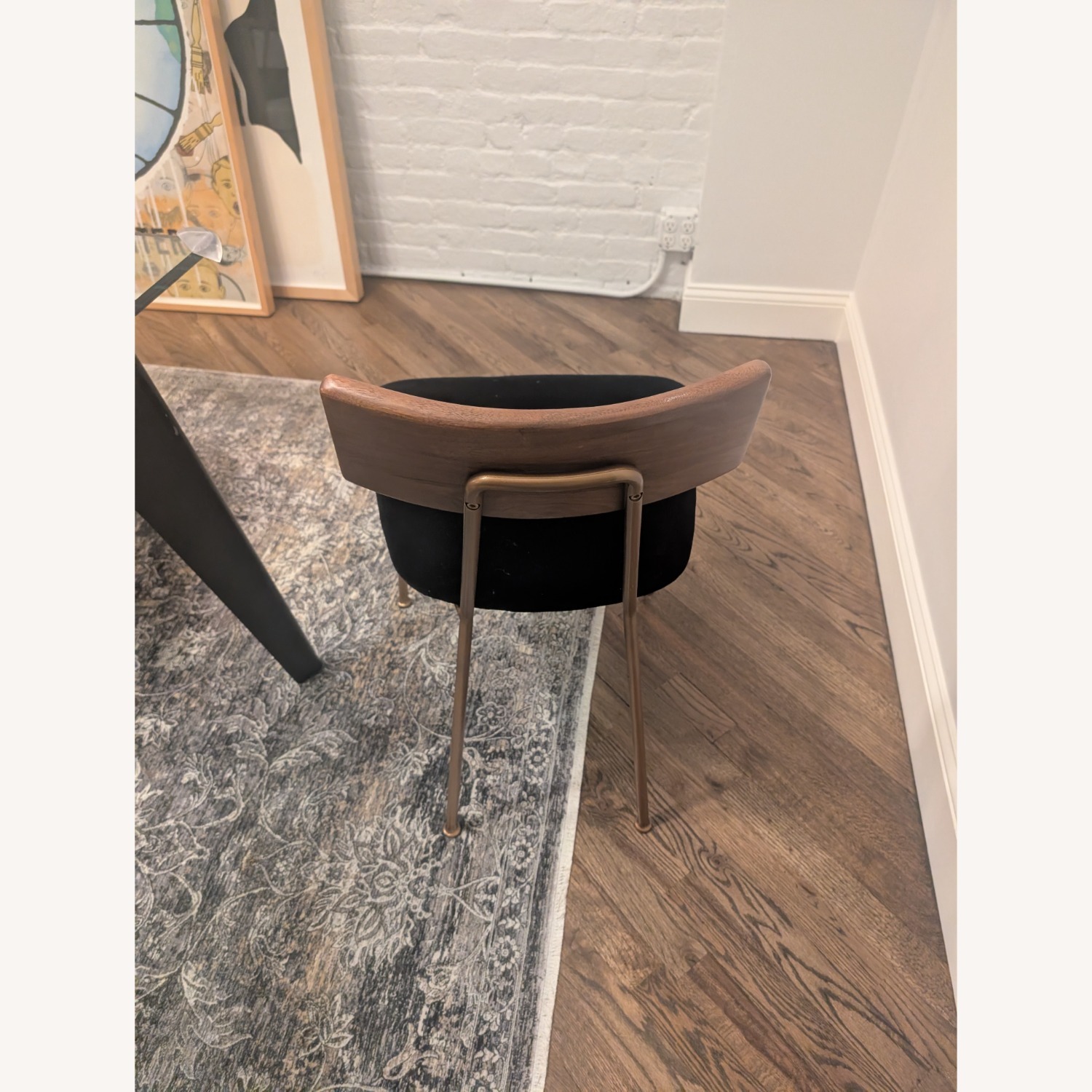 CB2 Black Glass Dining Set - image-2