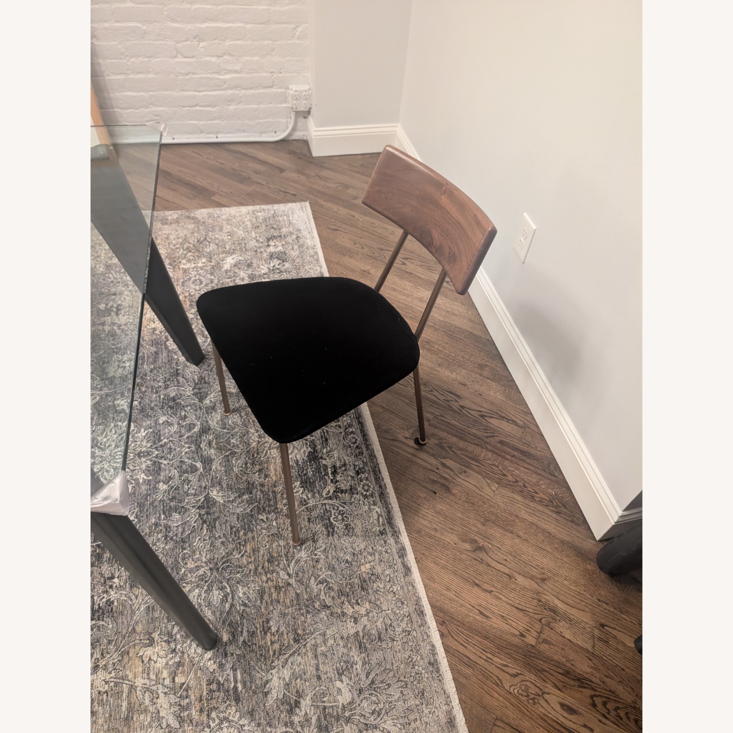 CB2 Black Glass Dining Set - image-5