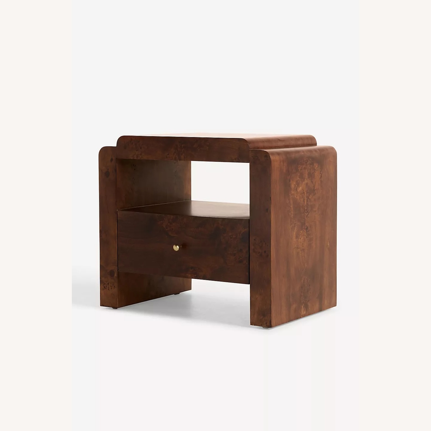 Anthropologie Shura Burled Dark Wood Nightstand - image-6