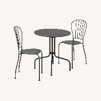 IKEA Lacko Black Metal Dining Sets