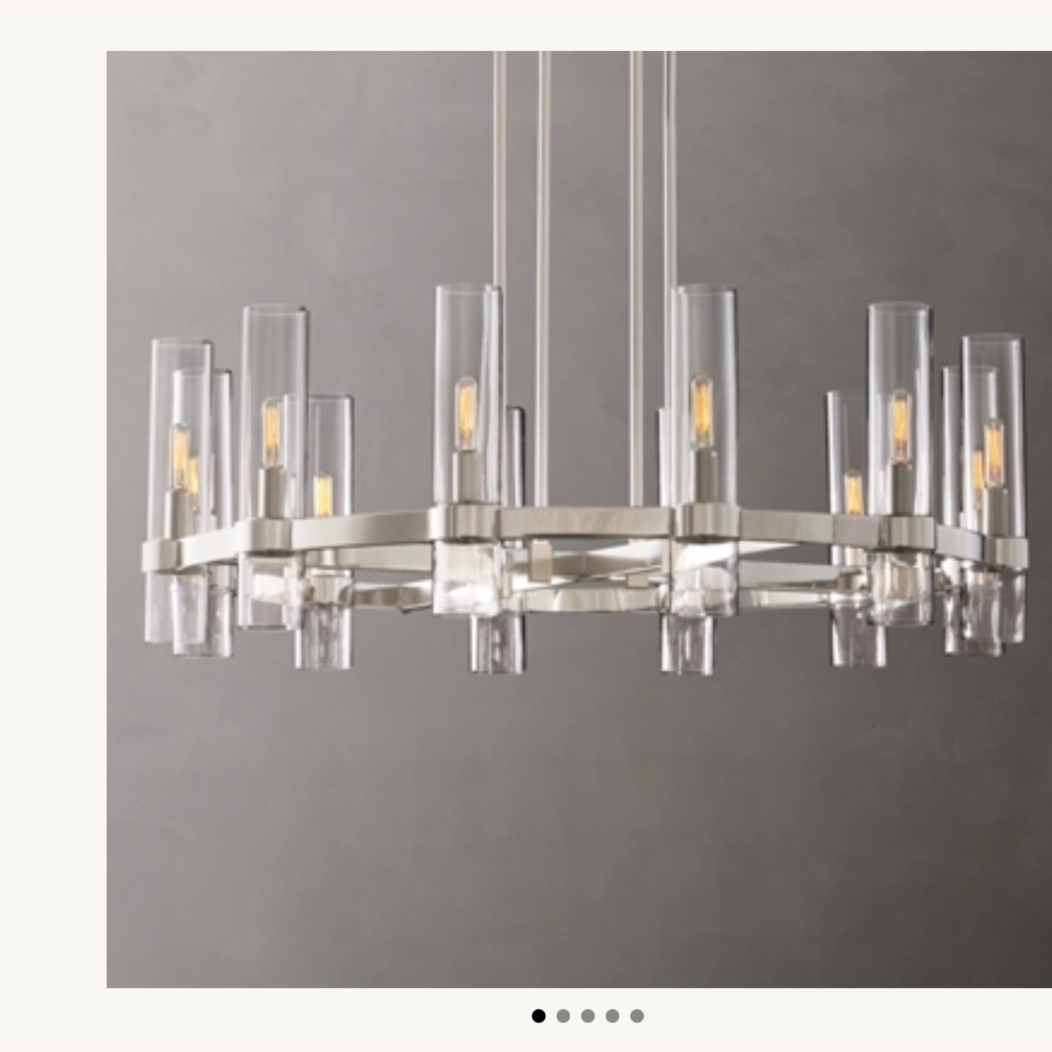 Restoration Hardware Ravelle Silver Ceiling Lamp - image-0