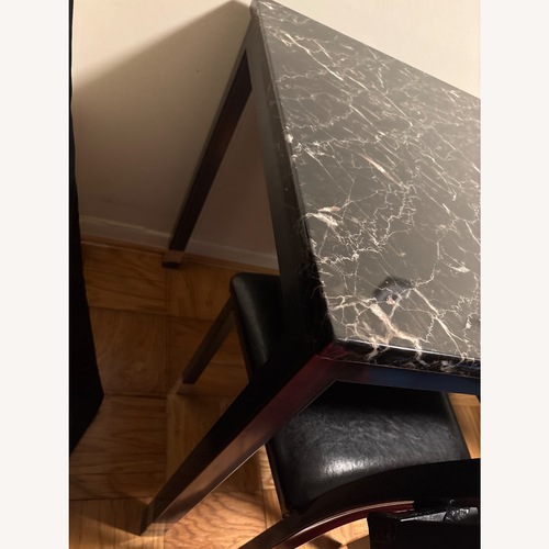Used Faux Marble Dining Table With 4 Chairs  for sale on AptDeco