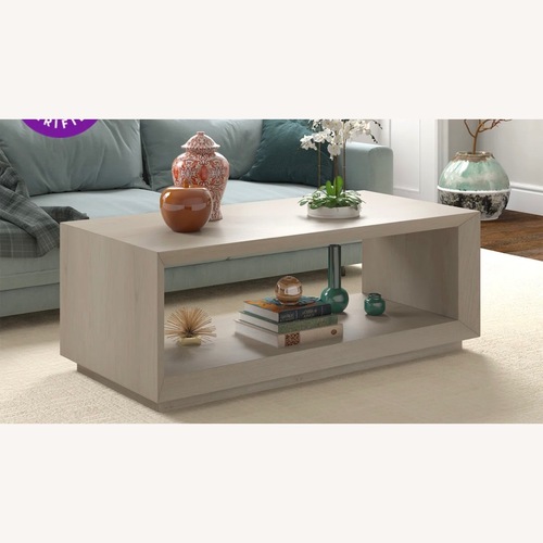 Used Wayfair White Wood Coffee Table for sale on AptDeco