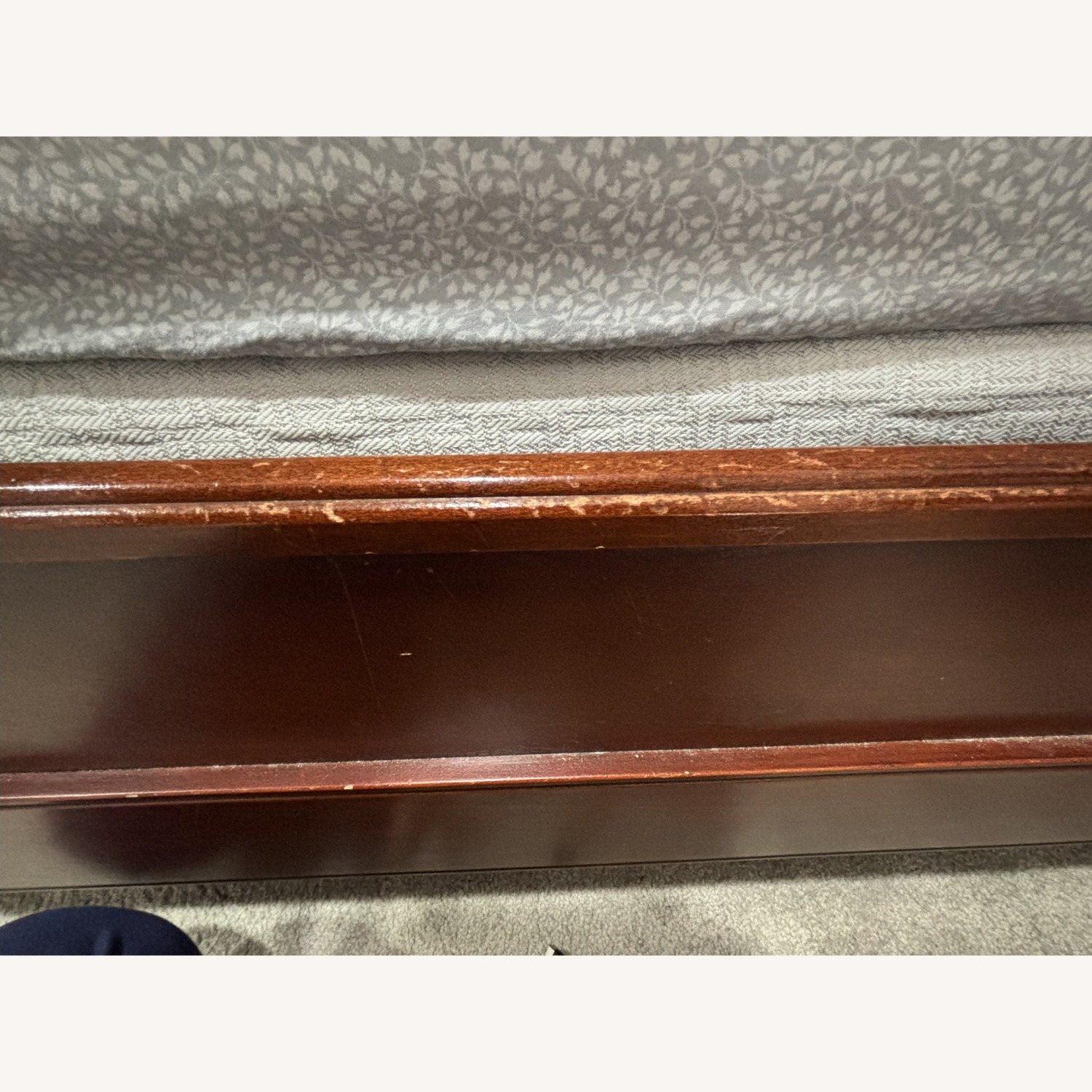 Raymour & Flanigan Dark Brown Wood Queen Bed - image-4