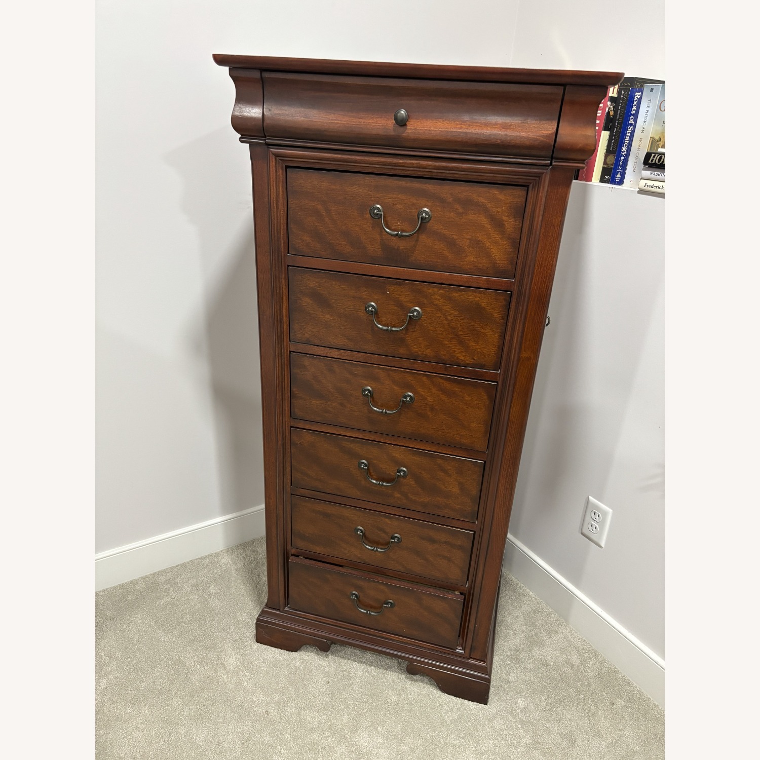 Raymour & Flanigan Dark Brown Wood Dresser - image-1