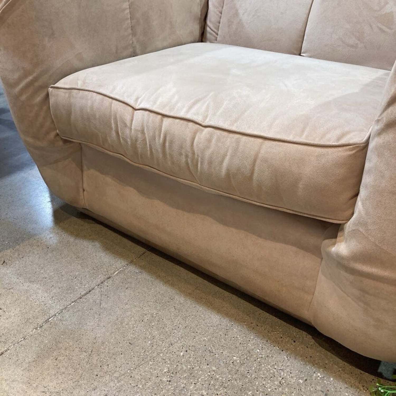 Oversized Flared Cube Microfiber Chair - image-11