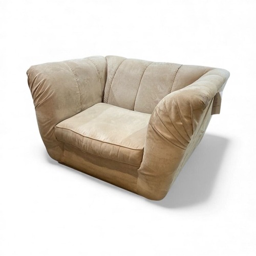 Used Oversized Flared Cube Microfiber Chair for sale on AptDeco