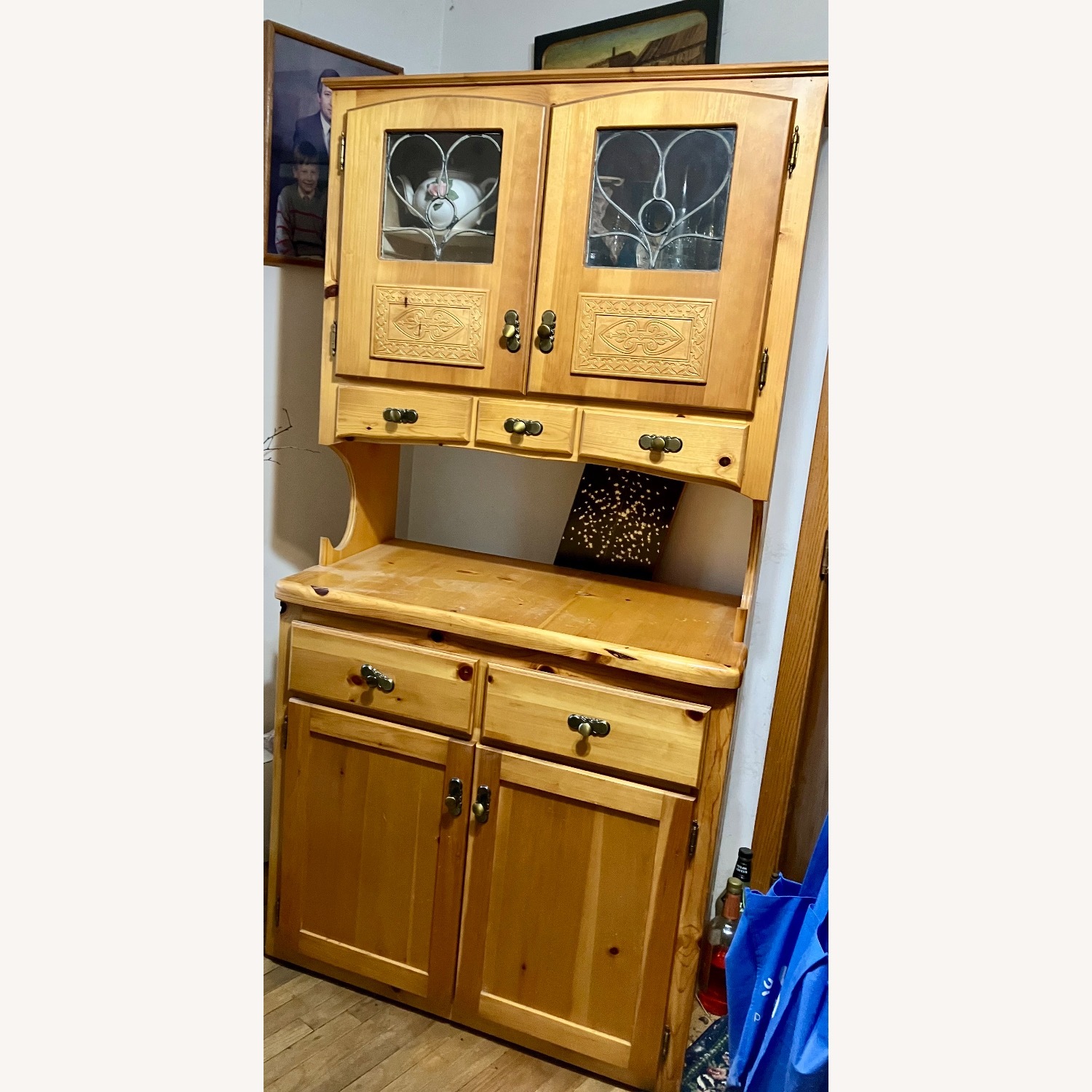 Natural Oak Credenza - image-1