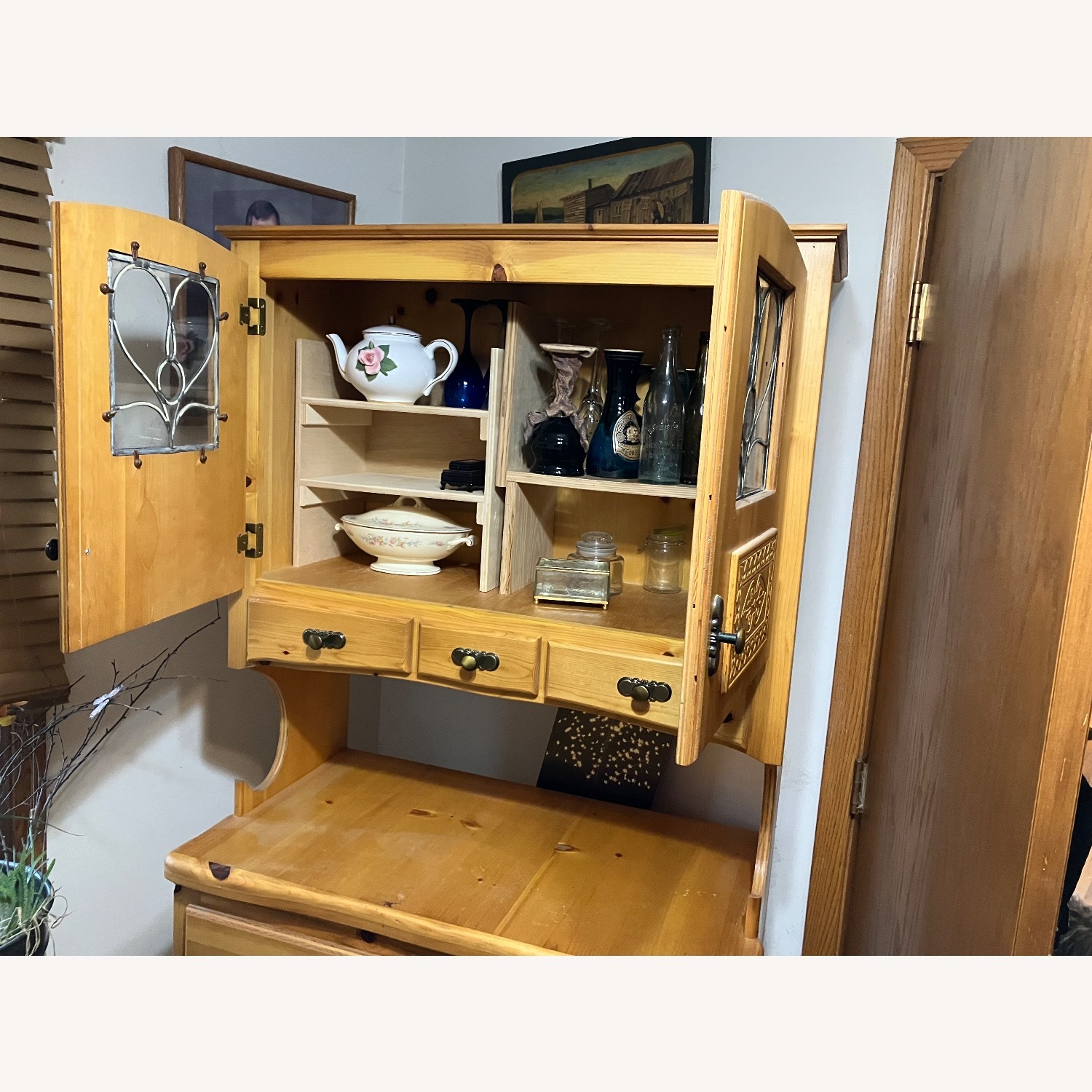 Natural Oak Credenza - image-2