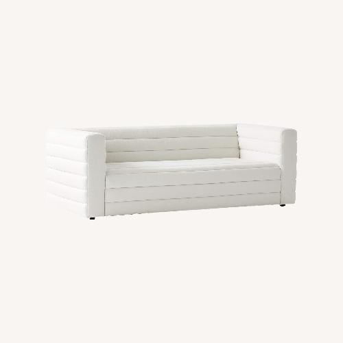 Used CB2 Strato White Performance Fabric Sofa for sale on AptDeco