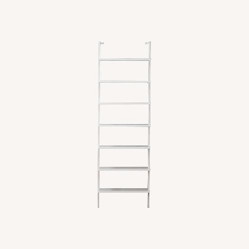 Used CB2 Stairway 96" White Metal Wall Mount Bookcase for sale on AptDeco