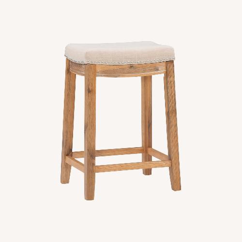 Used Light Gray Wood Stools for sale on AptDeco