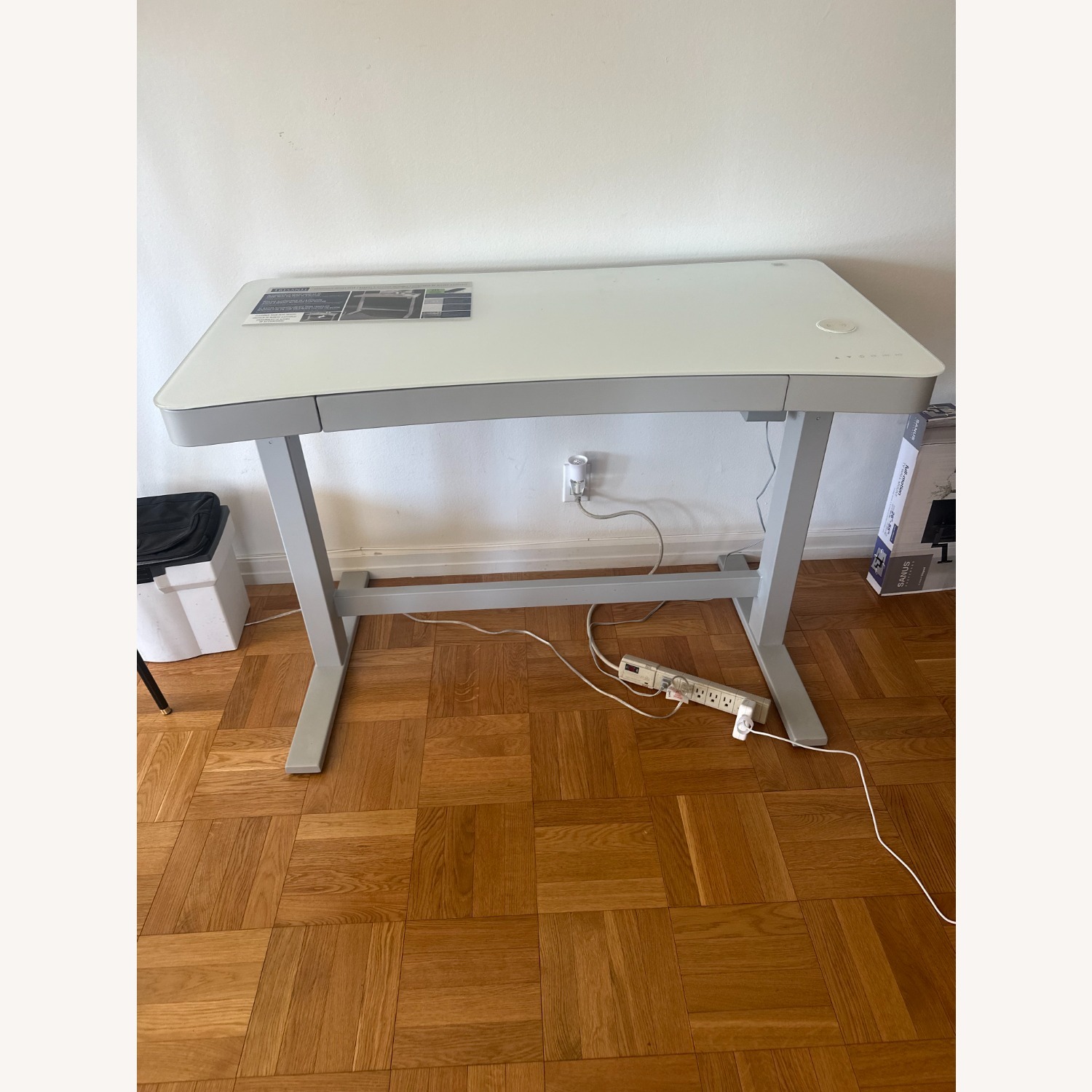 Tresanti White Metal Stand Up Desk - image-1