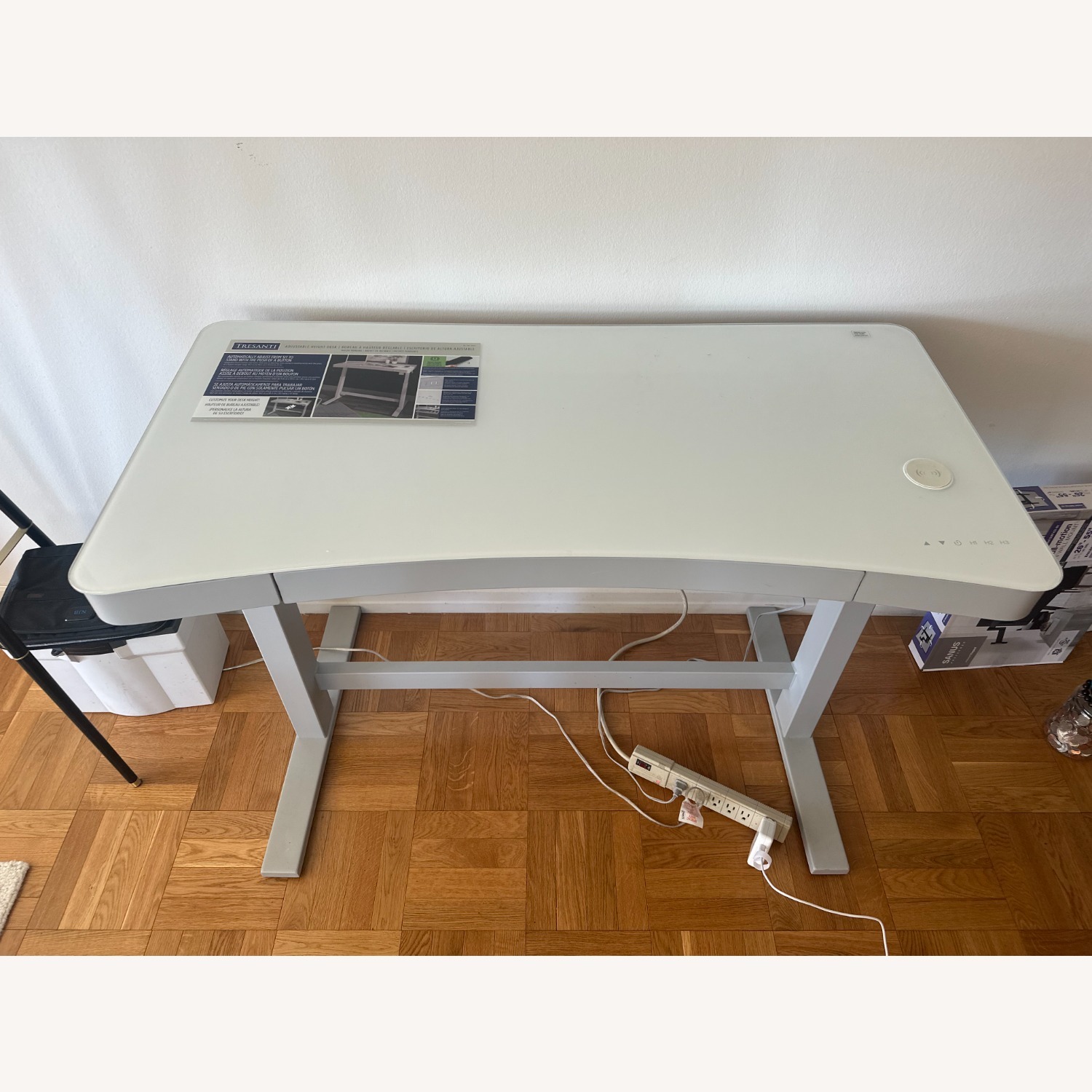 Tresanti White Metal Stand Up Desk - image-2