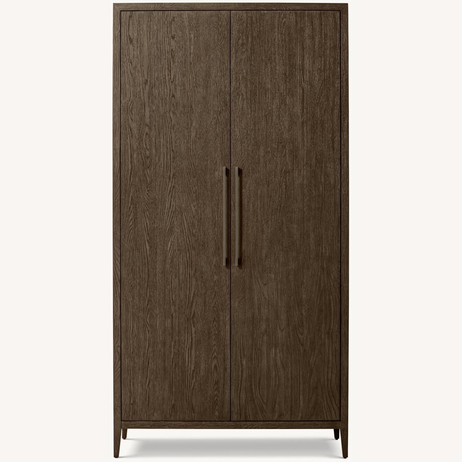 Restoration Hardware French Contemporary Dark Brown Wood Armoire - image-0