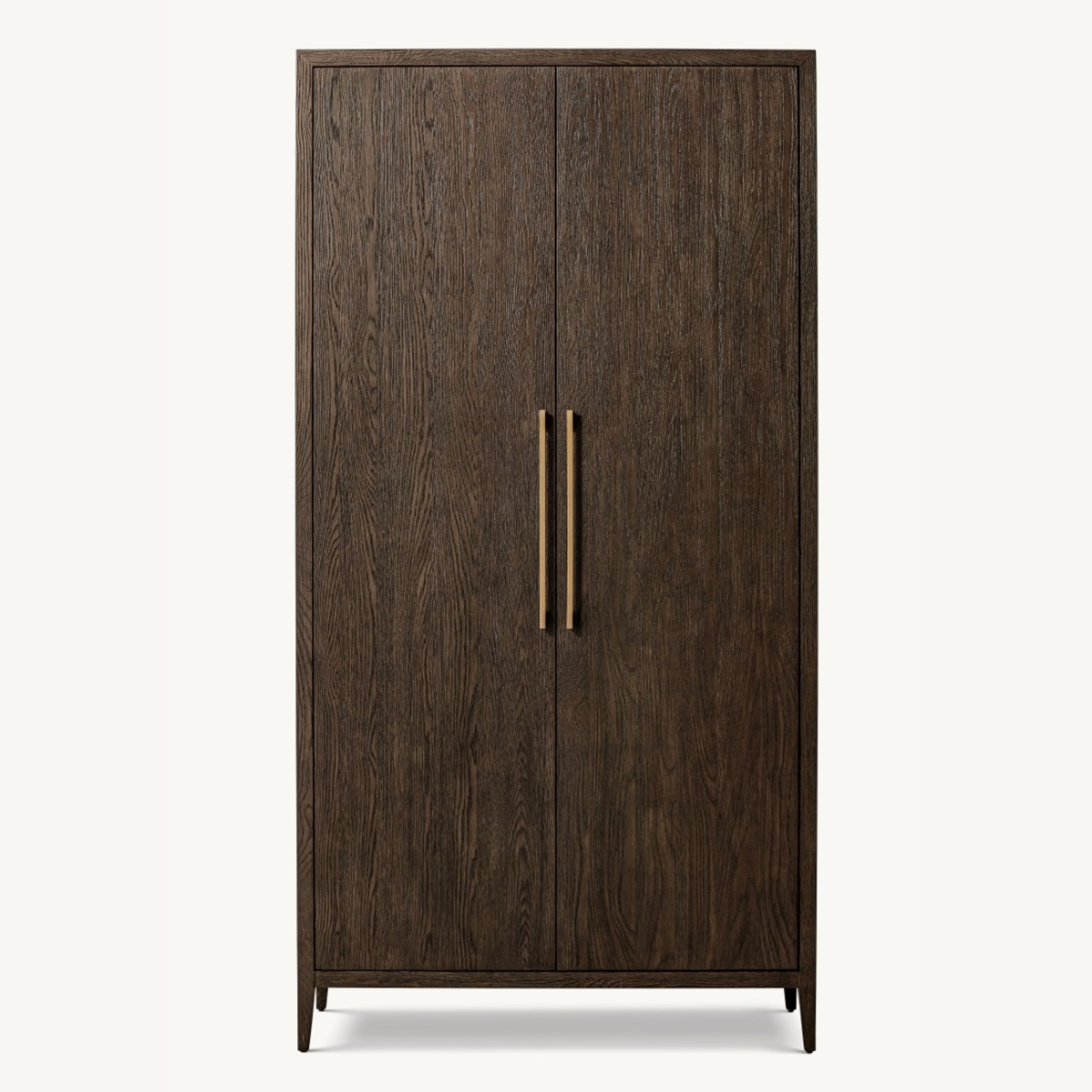 Restoration Hardware French Contemporary Dark Brown Wood Armoire - image-4