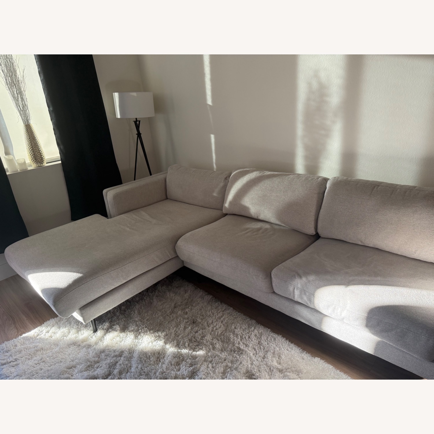 Living Spaces Light Grey Couch  - image-2