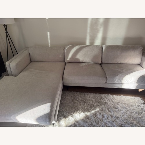Used Living Spaces Light Grey Couch  for sale on AptDeco