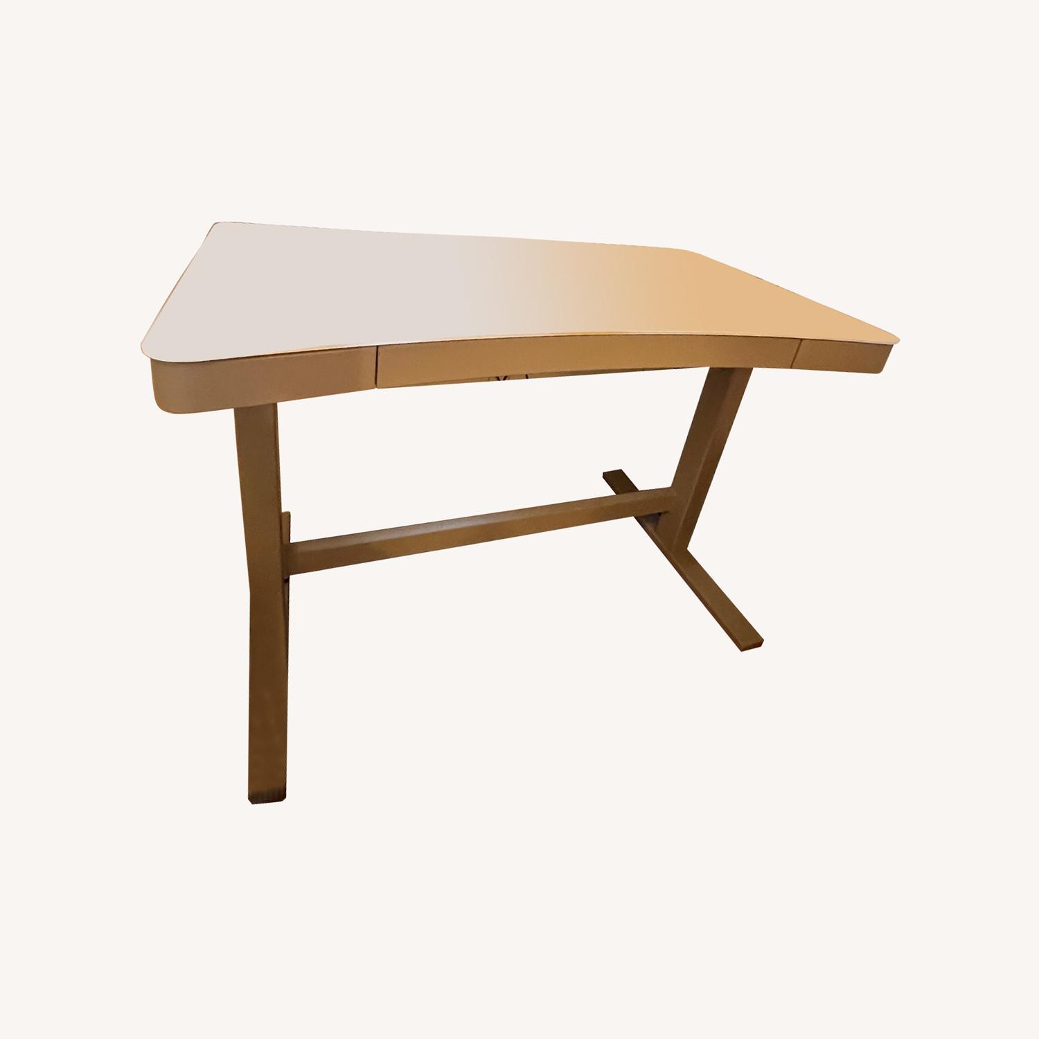 Light Gray Metal Standing Desk - image-0