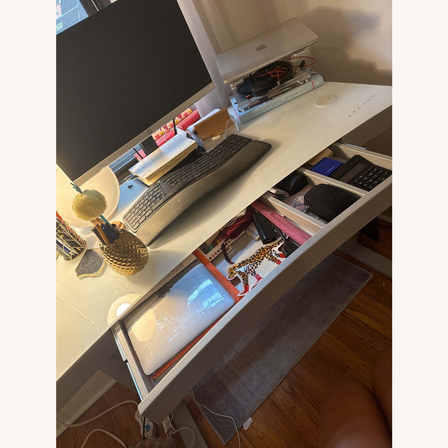 Light Gray Metal Standing Desk - image-6