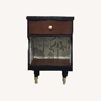 Vintage/Antique Finds Black Wood Nightstand