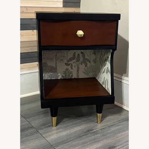 Used Vintage/Antique Finds Black Wood Nightstand for sale on AptDeco
