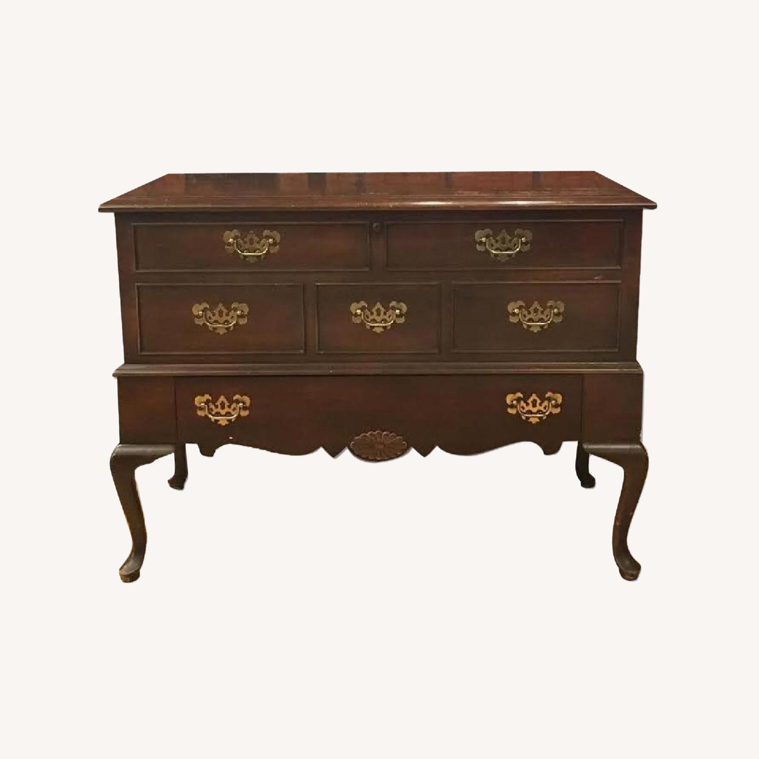 Lane Furniture Dark Brown Wood Chest - image-0