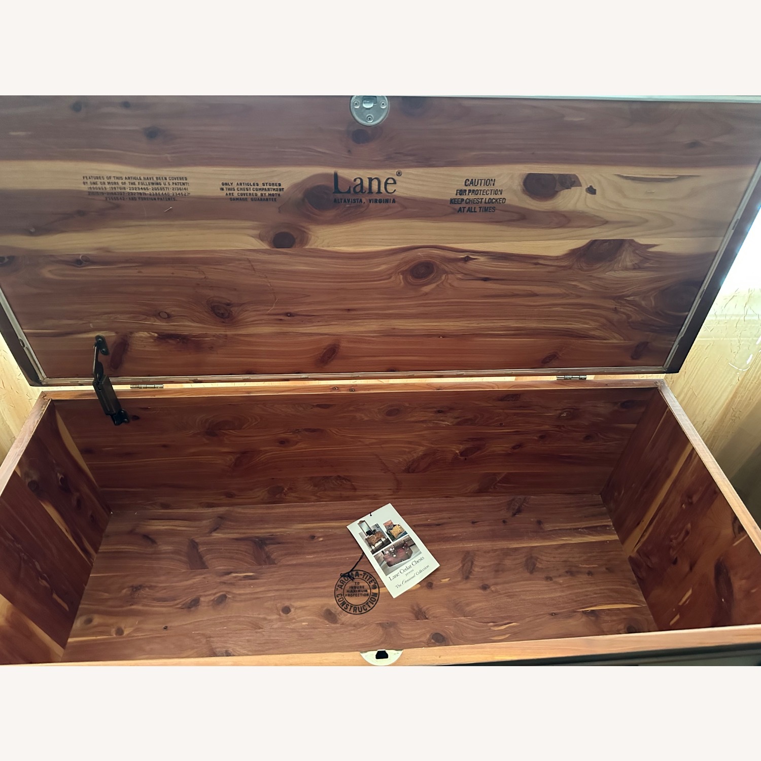 Lane Furniture Dark Brown Wood Chest - image-1