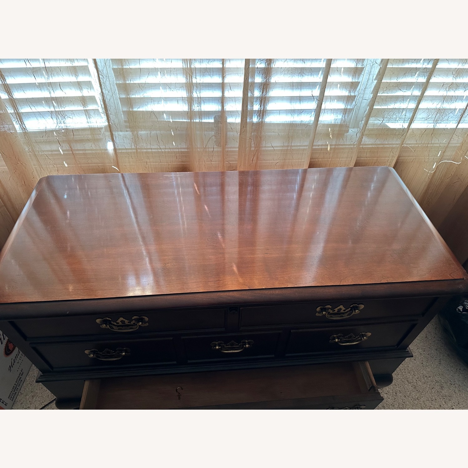 Lane Furniture Dark Brown Wood Chest - image-3