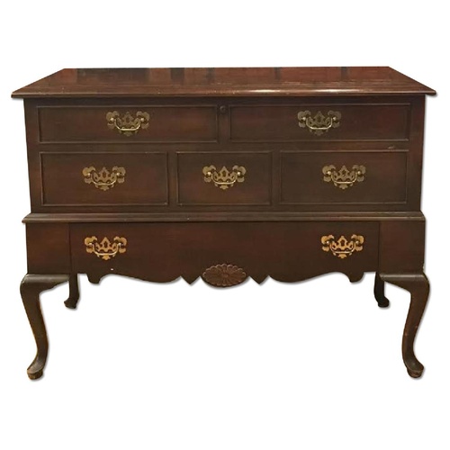 Used Lane Furniture Dark Brown Wood Chest for sale on AptDeco