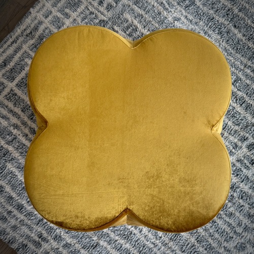 Used Velvet Clover Ottoman/Coffee Table for sale on AptDeco