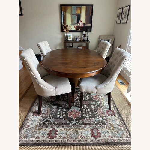 Used Pottery Barn Tivoli Extending Round Dining Table for sale on AptDeco