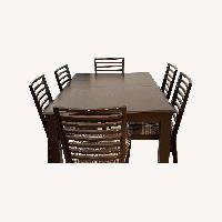 Canadel Dark Brown Wood Dining Set