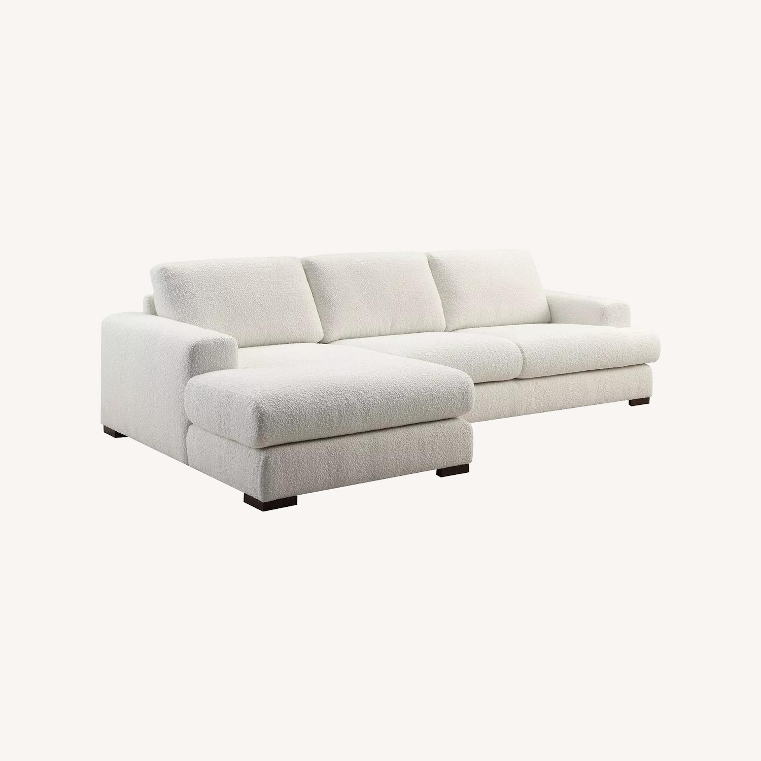 Chateau D'ax Eden White Fabric 2 Piece Sectional - image-0
