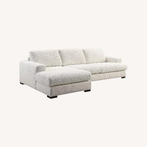 Used Chateau D'ax Eden White Fabric 2 Piece Sectional for sale on AptDeco