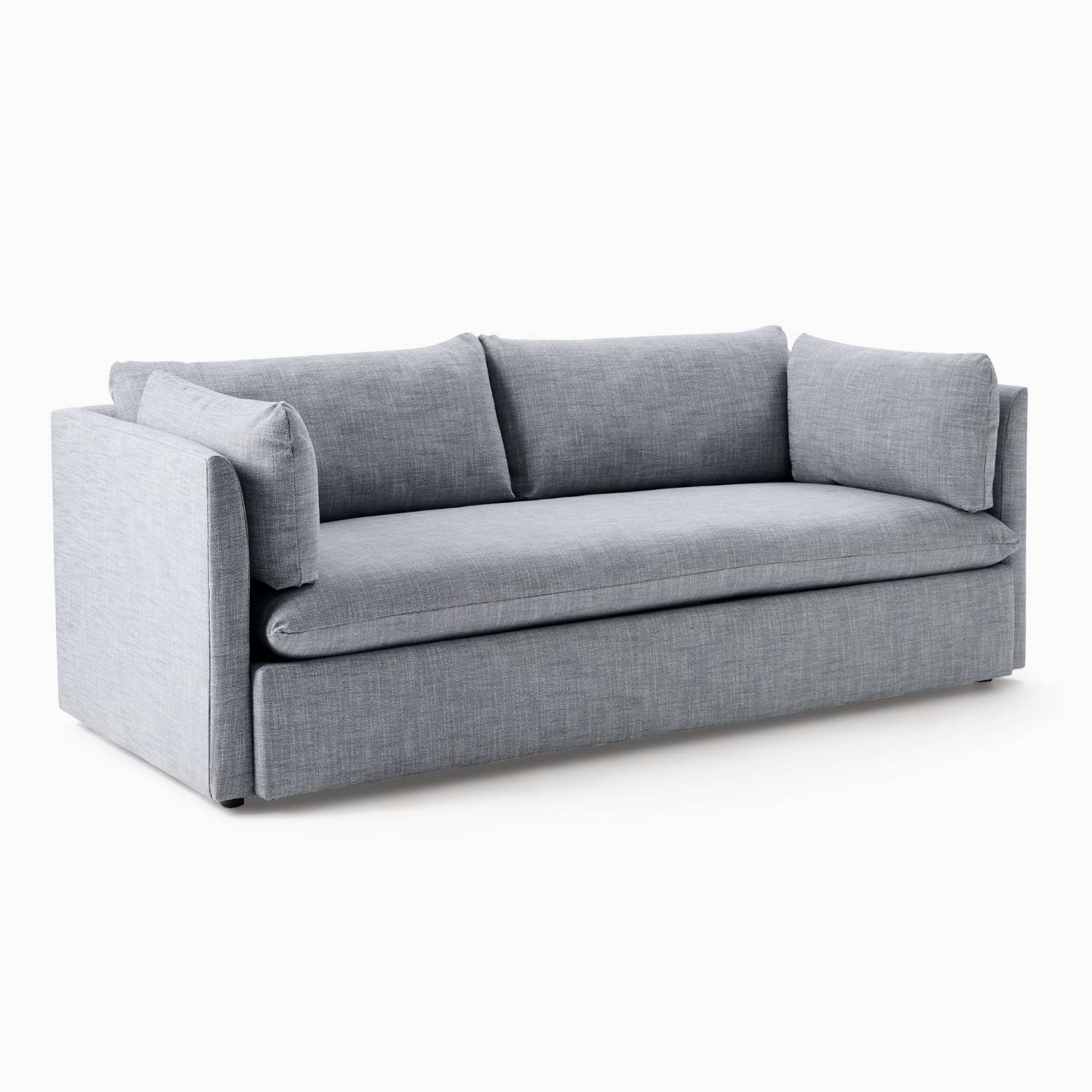 West Elm Shelter Light Gray Fabric 3+ Seater Sofa - image-6