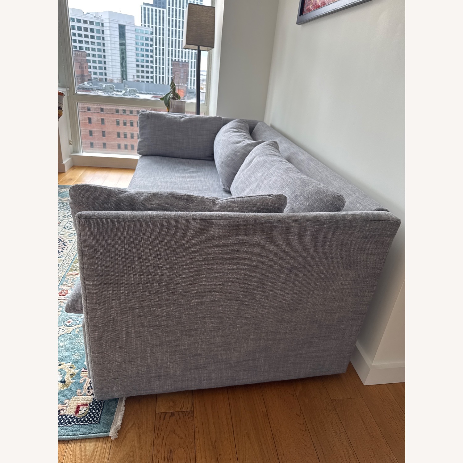 West Elm Shelter Light Gray Fabric 3+ Seater Sofa - image-2
