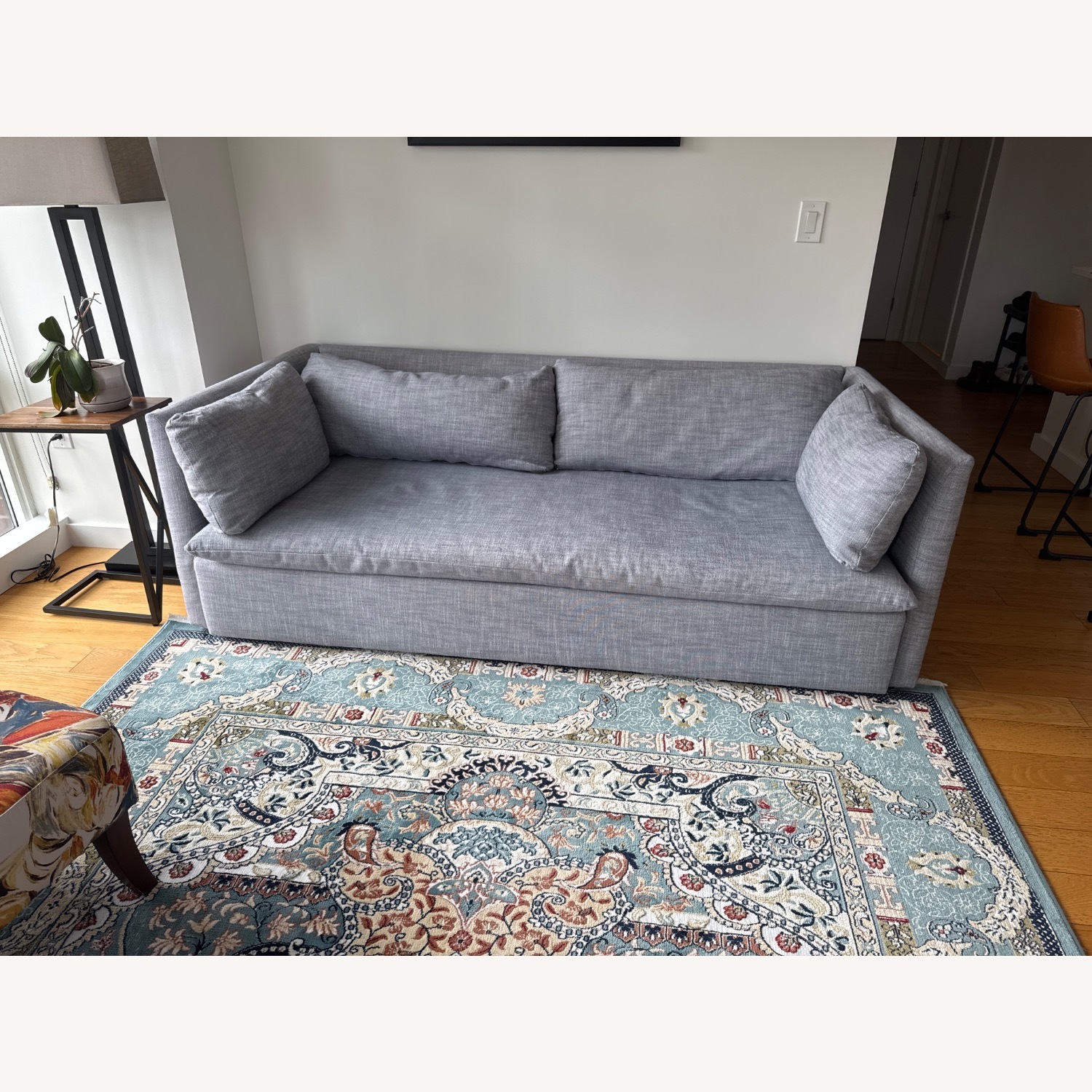 West Elm Shelter Light Gray Fabric 3+ Seater Sofa - image-3