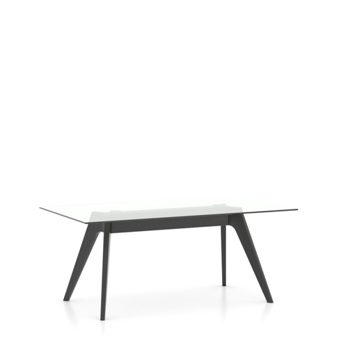 Used BoConcept Glass Extendable Dining Table 75-110" for sale on AptDeco
