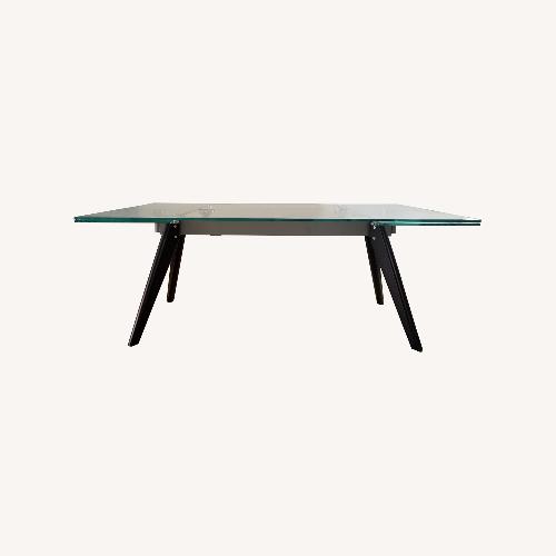 Used BoConcept Glass Extendable Dining Table 75-110" for sale on AptDeco
