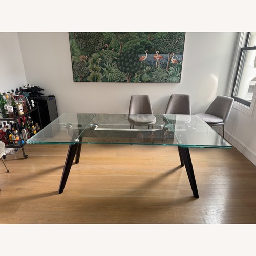 Used BoConcept Glass Extendable Dining Table 75-110" for sale on AptDeco