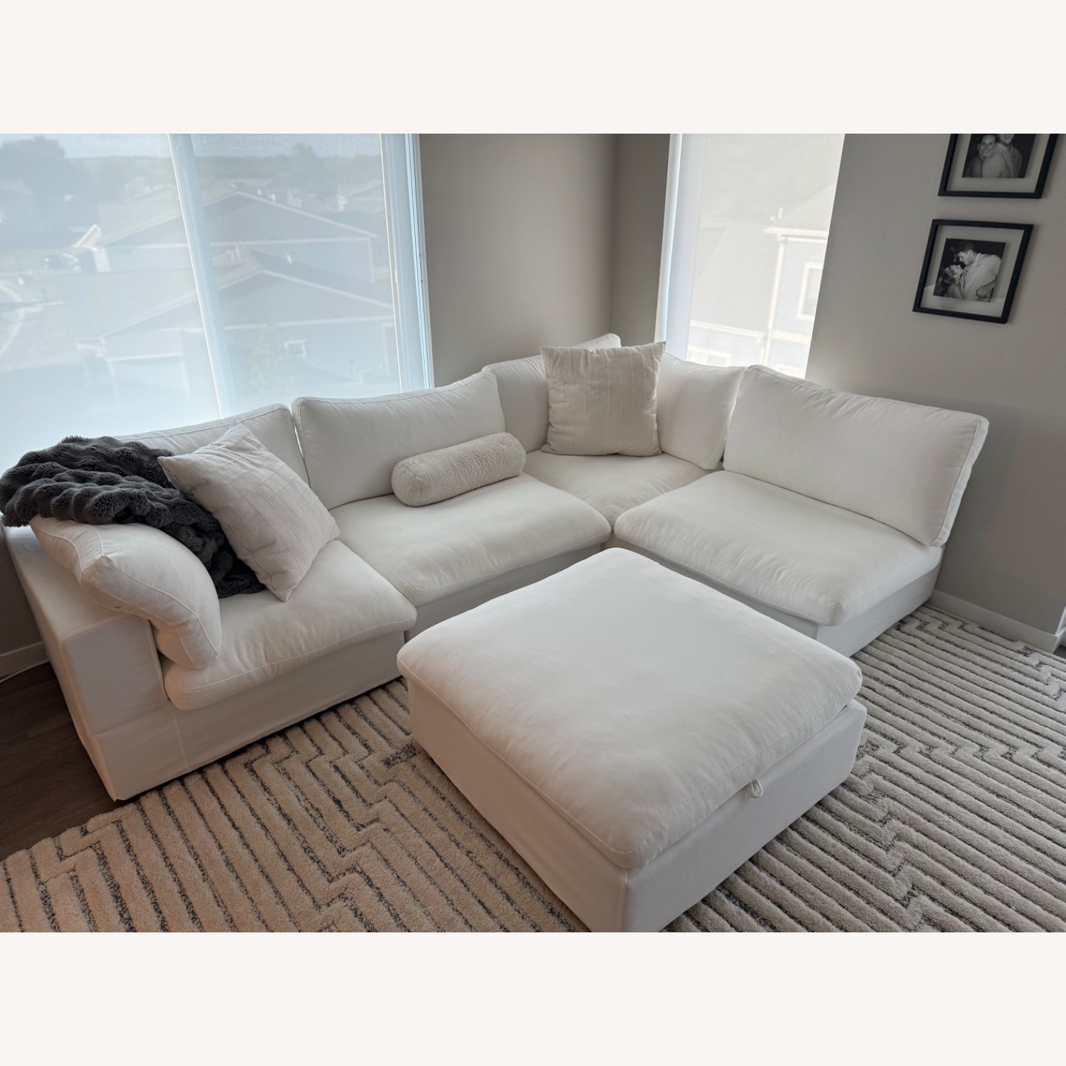 Wayfair White Fabric 3+ Piece Sectional - image-3