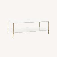 West Elm Zane White Wood Coffee Table