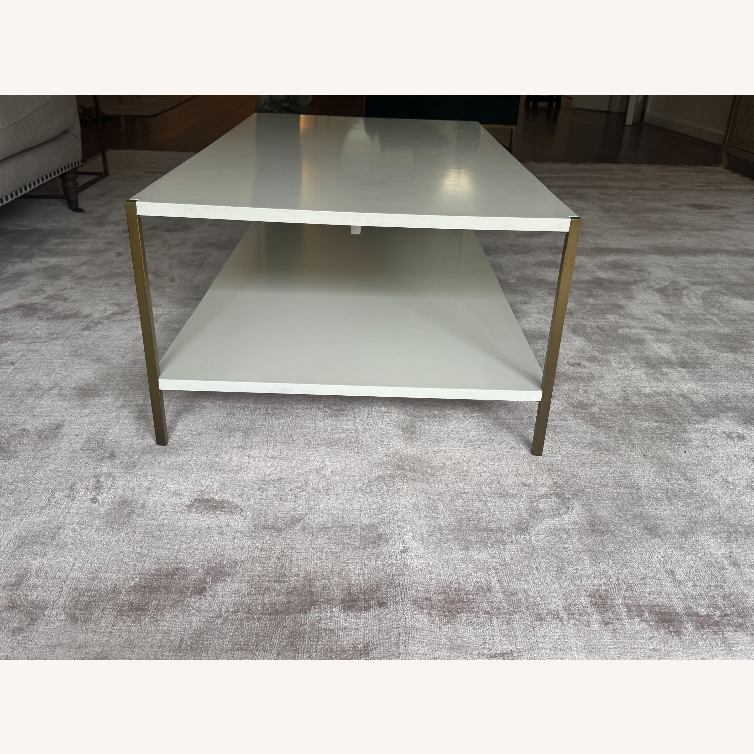 West Elm Zane White Wood Coffee Table - image-3