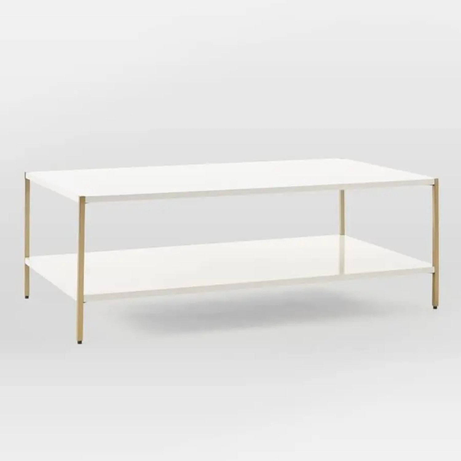 West Elm Zane White Wood Coffee Table - image-5