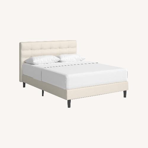 Used Wayfair Light Gray Fabric Queen Bed for sale on AptDeco