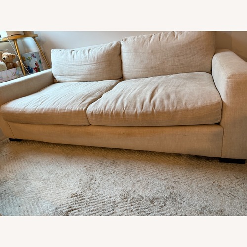Used Restoration Hardware Natural Fabric 2 Seater Sofa for sale on AptDeco
