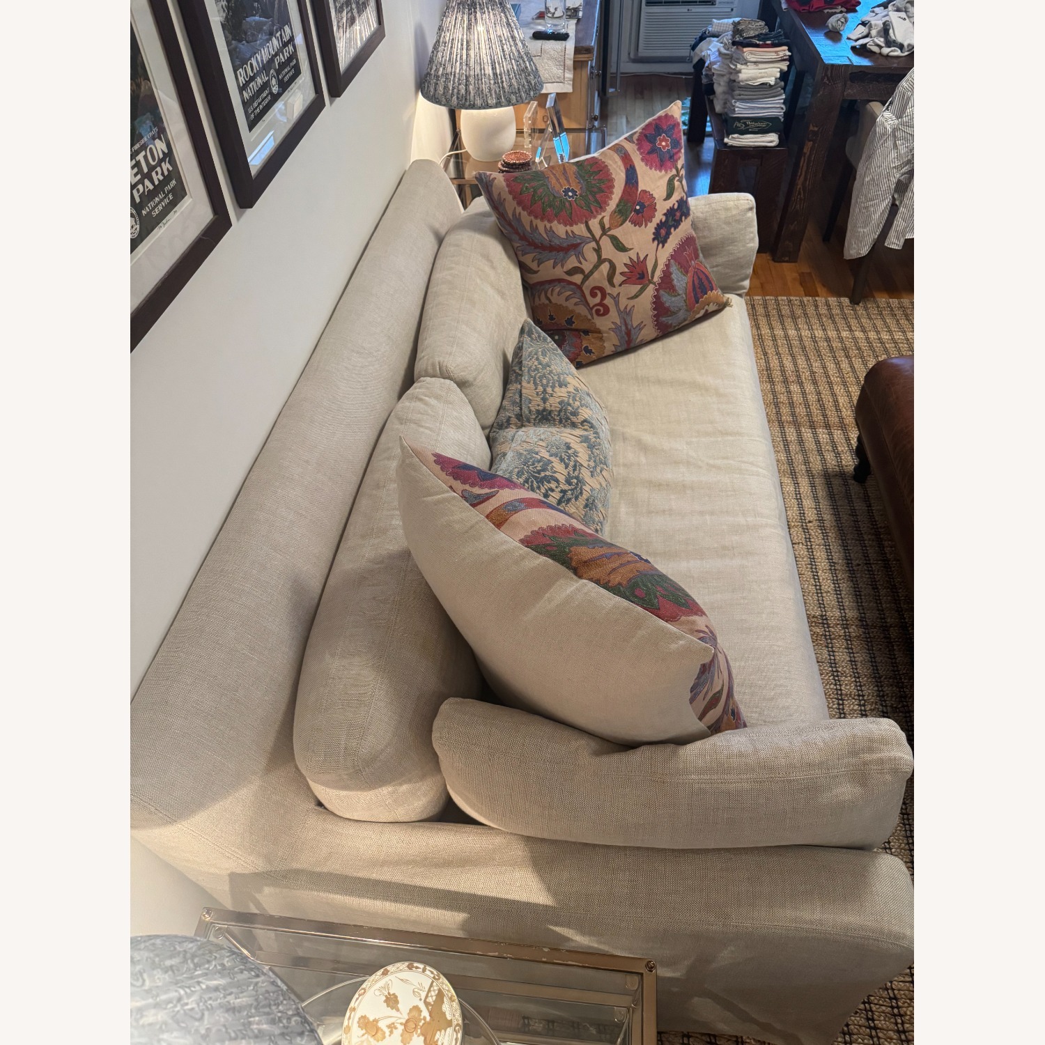 Restoration Hardware Belgian Bench-Cushion Sofa - image-3